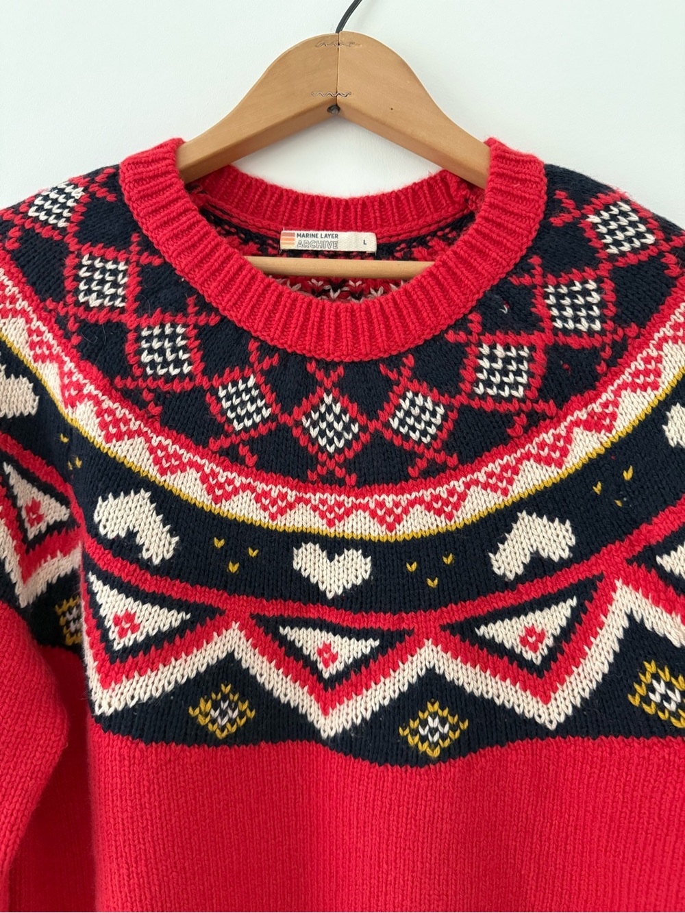 Marine Layer Archive Fair Isle Crewneck Sweater